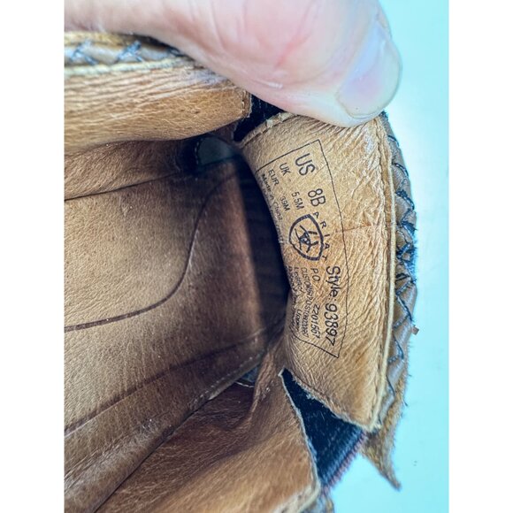 Ariat Clogs Women Leather Suede Mules Slip On Tassel Mendocino Shoes Sz 8B Brown - Picture 4 of 13